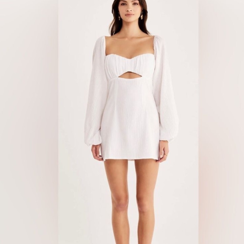 Brand: RUMER from Sak's Fifth Avenue white cotton mini.